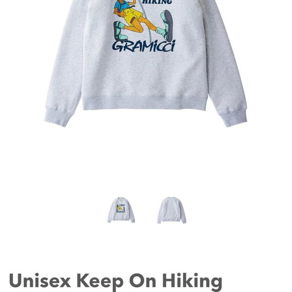 Gramicci Keep On Hiking 100% Organic Cotton Sweatshirt Men's XS - Picture 3 of 4